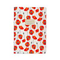 Тетрадь 40л. (клетка) BV "Маки" 7-40-001/164 мел.карт.,мат.лам.,soft touch,фольга