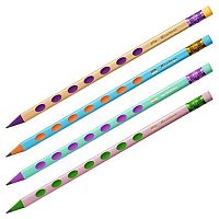 Карандаш ч/гр. пластик. с ласт. Berlingo "Metallic Ergo" BP01329 трёхгр.,HB