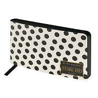 Еженедельник карм. н/д А6  80л. BV кож.зам. "Black&White. Горошек" 3-741/02 гибк.обл.,чёрн.срез