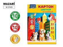 Картон цв. мелов. А4 10л. 10цв. MAZARI M-17429 (золото+серебро) волшебный в папке