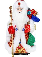 Сувенир музыкальный НГ Миленд "Дед Мороз в красной богатой шубе, с мешком подарков" Т-3627 30см