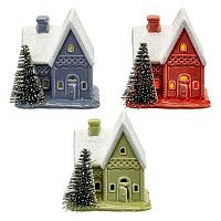 Фигурка с подсветкой НГ REMECO "Домик" 806084 фарфор,7,5*6*8см,асс.