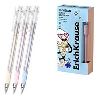 Ручка гелевая EK G-Vision Stick&Grip Yummy 63691 синяя,0,5мм