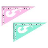 Треугольник КОКОС 60град./12см "Macaroons" 215998 пластик.,асс.