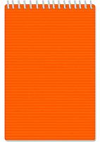 Блокнот А5  60л. АППЛИКА спираль "Оранжевый" С0193-40 арт-пластик,клетка