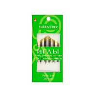 Иглы швейные ручные портновские АЛЬТ Hobby Time 2-688/02 (20шт) золот.ушко,размер 3-9