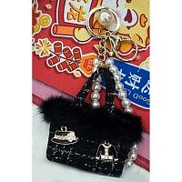 Брелок КОКОС "Сумочка" 8,5см 251187 кож.зам,иск.мех