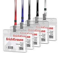 Бейдж EK 62071 горизонт.,вставка 95*58мм,прозрачн.,с лентой