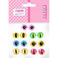 Декор. элементы deVENTE "Глазки" 8001580 стеклянные,ассорти,12мм,14шт