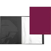Папка с вкладышами/ 60 deVENTE А4 "Esthetics" 3101533 бургунди,"soft-touch",700мкм,вкл. 30 мкм
