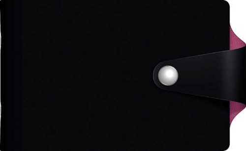 Визитница ХАТ "Vivella Bicolor" 04745 чёрный/сиреневый,хлястик с кнопкой,12карм.,70*120мм