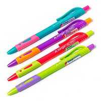 Ручка авт. шар. ALINGAR AL5197 синяя,0,7мм, игольч.,резин.грип,цв.корп.,асс