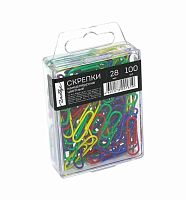 Скрепки 28мм 100шт. ГЛОБУС С28-100П цветные