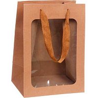 Пакет д/цветов "Искренний подарок" 18*13*25см,коричневый 775-1005