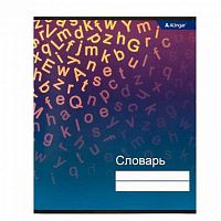 Тетрадь-словарь А5 48л. ALINGAR "Letters" AL8456 спецлиновка,цв.мел.обл.