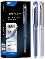 Ручка шар. DELI "Xtream" EQ47-BL (2073949) синяя,0,7мм,игольч.,рез.манжета