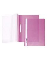Скоросшиватель пластиковый А4 ХАТ прозр.верх.лист, 140/180мкм 00112 розовый