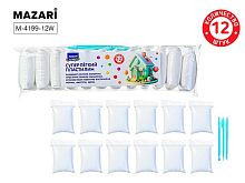 Суперлёгкий пластилин (масса д/лепки) 12цв., 13гр. MAZARI "Белый" M-4199-12W стеки 3шт.,ОПП-уп.