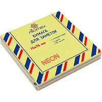 Кл.бумага д/заметок 76*76мм ATTOMEX 100л. 2010202 неон 4цв.