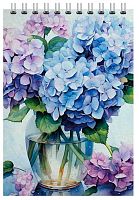 СБ Блокнот д/эскизов (скетчбук) А5-  40л. (верх. спираль) "Гортензия" б/линовки,100г/м2 140*200