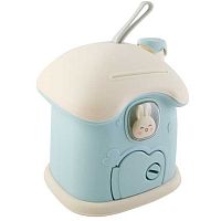 Копилка пласт. КОКОС "Зайкин домик" 251131 голубая