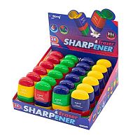 Точилка с контейнером 2отв. с ласт. Yalong "Сфетофор" YL221620 пластик,асс.