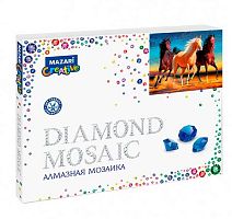 Мозаика алмазная MAZARI "Тройка лошадей" M-11184 40*50см,полн.выкл.,к/к