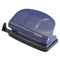 Дырокол  10л. deVENTE "Liquid Metal" 4020320 металл. с линейкой, синий металлик, к/к
