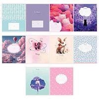 Тетрадь 18л. (клетка) BG "Mix-10. Девочки" 06125 асс.