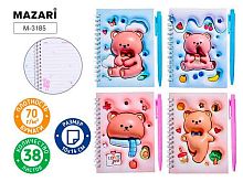 Набор подар. MAZARI "Мишки" M-3185 (блокнот 10*14см 38л.+авт.шар.ручка) асс.