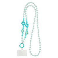 Брелок д/телефона КОКОС "Цветы" 57см 251244 пластик,мятный