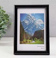 Фоторамка пластик 10*15см Радуга чёрный с ножкой,ширина багета-12мм