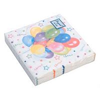 Салфетка бум. Bouquet de Luxe "Весёлый праздник" 37093 3-х сл.(25шт) 24*24см