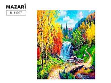 Мозаика алмазная MAZARI "Водопад" M-11967 21*25см,част.выкл.,мольберт