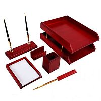 Набор настольный дерев. MDF "Good Sunrise" (6 предм.) M6C-25A (2000700) красн.дерево бордов./чёрн.