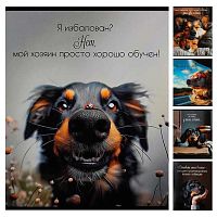 Тетрадь 48л. (клетка) КОКОС "Dogs" 252888 мел.карт.,асс.