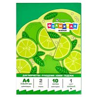 Фоамиран 10л. А4 ФЕНИКС 65991 зелёный,2мм,ПЭТ-пакет,е/подвес