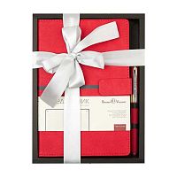 Набор подар. (ежедневник н/д А5 BV кож.зам."Lyon" красный+ручка ) 3-684/05-2