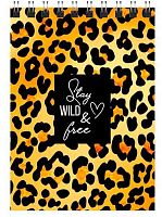 СБ Блокнот д/эскизов (скетчбук) А5-  40л. (верх. спираль) "Леопард" б/линовки,100г/м2,140*200