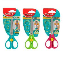 Ножницы детск. 13см MAPED Security 3D 473110 эргоном. д/детской руки, симметричные, блистер