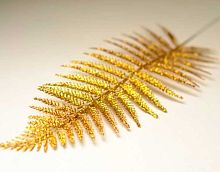 Ветка-лист папоротника широкий мерцающий золото ФРФ 4.220 (1010237)