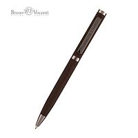 Ручка подар. шар. BV "Firenze" 20-0337/10 синяя,1,0мм,повор.мех.,коричн.корп.,серебр.метал.футл.