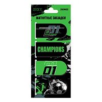 Закладки магнитные КОКОС "Champions" (4шт) 250602 картон,25*55мм