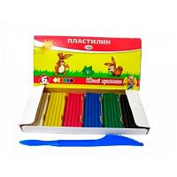 Пластилин  6цв., 84гр. ГАММА "Юный художник" 280042 со стеком