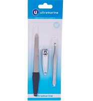 Набор маникюрный "Ultramarine-Ваши ручки" 3предм.(пилка металл.,кусачки,пинцет) 865-963 блист.