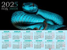 Календарь настенный листовой А2 2025г. ХАТ "Год Змеи" 31513 мелов.,с укрупн.сеткой