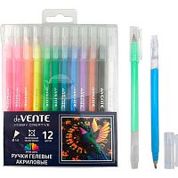 Набор гел. акрил. ручек 12цв. deVENTE "Hobby Creative" 5051538 прозр.-мат.корп.,1мм,пластик/к.