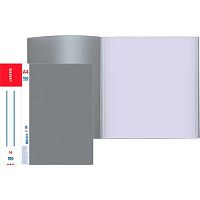 Папка с вкладышами/100 deVENTE А4 "Daily" 3107403 серая 800мкм фактура "песок" непрозр.