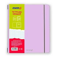 Тетрадь 48л. (клетка) СВЕТОЧ пластик.обл. "Лиловая" ТЕТ48-001(000821) съёмн.обл.,на резинке