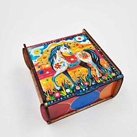 Шкатулка квадрат дерев. Символ Года 2026 20-461-201 №201